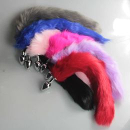 black Fox Tail DOG TAILS Butt Anal Plug BULLET buttplug G SPOT COUPLE LOVER GAME S924 12 LL