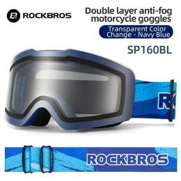 ROCKBROS Reddot Ski Goggles Windproof UV400 Antifog Glasses Double Layers Skiing Snowboard Mask Cycling Sunglasses 240106