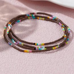 Link Bracelets Go2boho Tiny Seed Stack Fashion Chain Handcrafted 2024 Beaded Design Warp Jewelry For Women Men Simple Gifts