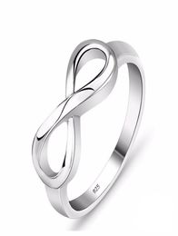 Fashion Silver Colour Infinity Ring Eternity Ring Charms Friend Gift Endless Love Symbol Fashion Rings For Women jewelry1365599