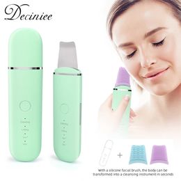 Ultrasound Skin Scrubber Blackhead Remover Pore Cleaner Comedone Extractor for Facial Deep Cleansing Face lifting Care Tool 240106