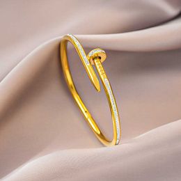 Designer Cartres Bracelet New full diamond studded 18k gold bracelet fashionable simple Personalised and versatile a niche accessory