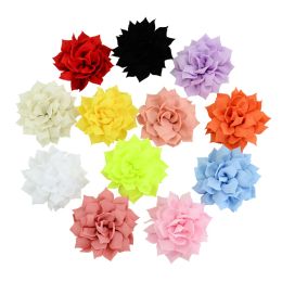 12pcs 3D camellia very beautiful flowers Shape Fashion Handmade Microfiber Florals Hair accessory Diy Hairpin decoration BJ