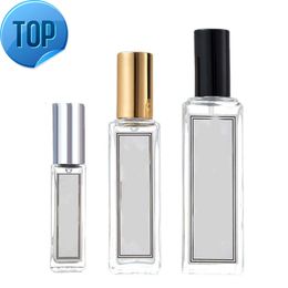 luxury wholesale 5ml 10ml 30ml square empty atomizer refillable glass perfume bottles packaging with box design