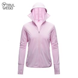 TRVLWEGO Long Sleeve Hoody Summer Women Sun UV Protection Quick Dry Clothing Men Hooded Jacket Thin Beach Sweatshirt 240106