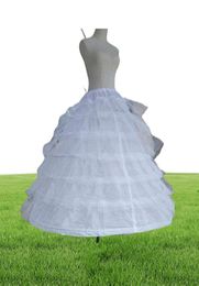 6 Hoops Steel with Puffy Tulle Petticoat Crinoline Underskirt Slips For Wedding Dress Quinceanera Ball Gown Jupon Tarlatan5525062
