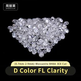 Loose Diamond D Color FL Clarity Round 07mm29mm 240106