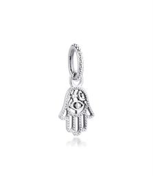 2020 Winter Fits Bracelets Real 925 Sterling Silver Protective Hamsa Hand Dangle Charm Beads for Women Jewelry DIY Making whole27038819521