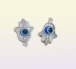 100pcs Hamsa Hand EVIL EYE Kabbalah Luck Charms Pendant For Jewellery Making Bracelet 19x12mm276k1145145