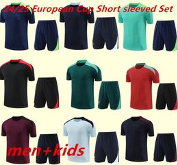 24 25 European Cup short sleeved sportswear Germany Spain Portugal Men Training Jersey Short Sleeve Soccer Jersey SIZE:16/2XL