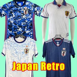 RETRO Japan Soccer jerseys SOMA AKITA OKANO NAKATA Mens Short sleeve National Team KAWAGUCHI KAZU HATTORI Football Shirt 16 17 18 20 1998 HOME aWAY 98