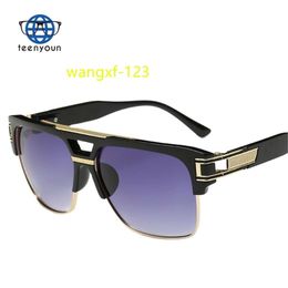 Teenyoun Steampunk Double-Beam Men Sunglasses Women Retro Square MACH High Quality UV400 Protective Ditaeds Sun Glasses