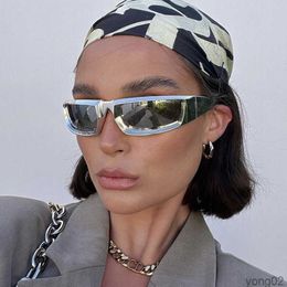 Y2k Cyber Punk Sunglasses Women Men Luxury Design Futuristic Uv400 Unisex Mirror Sun Glasses Sports Driver Outdoor Silver White Eyewear Sg514k04n