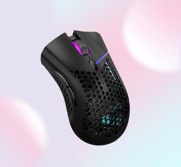 Mice 2023 Rechargeable USB 24G Wireless RGB Light Honeycomb Gaming Mouse for Desktop PC Computers Notebook Laptop Mice Mause Game9359883