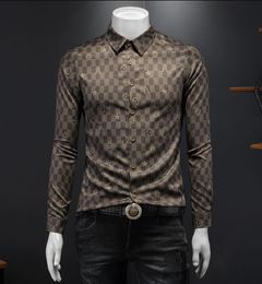 Men's Dress Shirts Mens Designer Shirt Autumn Long Sleeve Casual Mens Dres Hot Style Homme Clothing