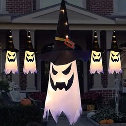 1set Ghost Hanging Light String For Halloween Decor, Outdoor Decor, Garden Decor