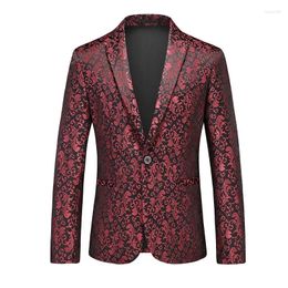 Men's Suits 2024 Spring And Autumn Personalized Evening Dress Small Suit Fashion Pattern Coat