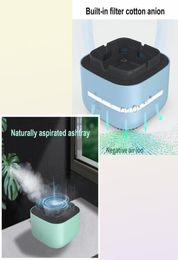 Direct Suction Smokeless Ashtray Negative Ion Filter Cotton 360 Surround Automatic Shut down 600mAh Air Purifier cenice 2205232817555