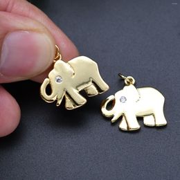 Pendant Necklaces Fashion Jewelry Making Supplies High Quality Gold Plated Cute Animal Elaphant Charms For Women Men Necklace Bracelet