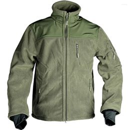 Men's Jackets Outdoor Polar Fleece Jacket Winter Military Hunting Tactical Tops Thickened Warm Windproof Multi Pockets