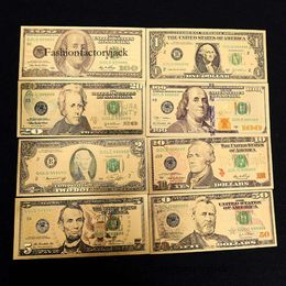 Manufacturer's Direct Sales of Gold Foil, US Dollar Set, Gift Card, Commemorative Coin, Double-sided Color Printed Coin, Currency