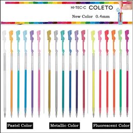 6pcs PILOT Refill HI-TEC-C COLETO Colour 0.4 Metal/Fluorescent/Pastel for Multifunction Module Gel Pen Empty Pen Case P-LHKCG 240106