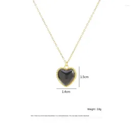 Pendant Necklaces Temperament Collarbone Chain Female Niche Design Sense Warm Change Color Love Necklace Simple Fashion Choker Trend