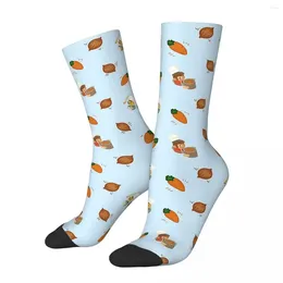 Men's Socks Cooking Stress 2 (Carrots And Onions) Harajuku Sweat Absorbing Stockings All Season Long Accessories For Unisex Gift