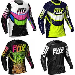 2024 Fashion T-shirt Mountain Bike Suit Foxx Men's T-shirts 180 Prizm Mx Motocross Scooter Dh Bmx Motorcycle Dirt Mountain Offroad Team Racing Rbmw