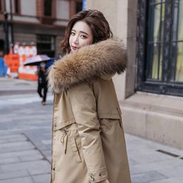 Style to Overcome Womens Down Padded Jacket Long Korean Version Thicker and Fatter Winter Coat 240106