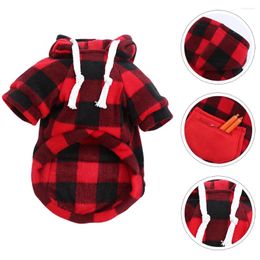 Dog Apparel Sweater Pet Coat Christmas Costume Plaid Xs Puppy Grid Pattern Festival Red Pography Prop Clothes