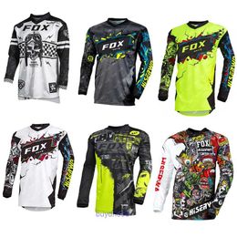2024 Fashion T-shirt Mountain Bike Suit Foxx Men's T-shirts Men's Long Sleeve Motocross Cycling Bat Downhill Mountain Mtb Shirts Offroad Dh Motorcycle Enduro Vpli