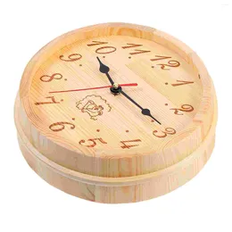 Wall Clocks Simple Wooden Manual Bracket Clock Sauna Timer Hourglass Minutes Sand For Room