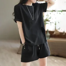 Women's Tracksuits Fashion Sports Shorts Lint Free Dress-up Non-Fading Women Loose Shirt With Suit