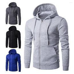 Men's Hoodies Jacket Coat Fashion Hooded Long Sleeve Men All-matched Slim Fit Casual Sweatshirt Outerwear
