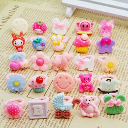 Launched Loose Mixed Newly Cartoon Solid Plastic Children Ring Cute Resin Factory