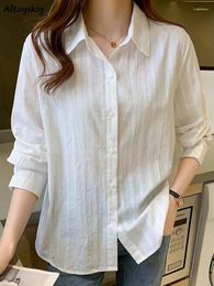 Women's Blouses White Shirts Women Casual Mature Temper Harajuku Autumn Tops Fashion All-match Young Streetwear Classic Gentle Ins Camisas