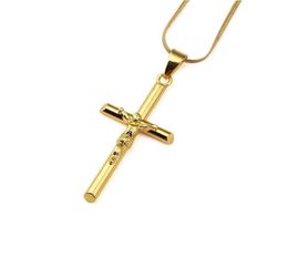 Mens 18k Gold Jesus Pendant Necklace Jewellery Charm Fashion Hip Hop Stainless Steel Chain Silver Necklaces For Men Gift9579589