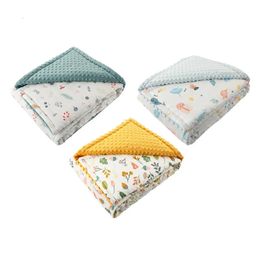 Baby Doudou Swaddle Wrap born Fleece Blanket and Diapers Swaddling Winter Infant Cotton Bedding Quilt Set Babies Accessories 240106