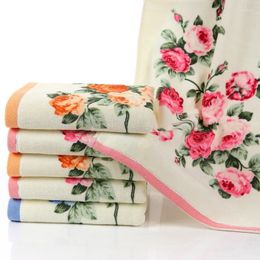 Towel Soft Cotton Face Flower Floral Printed Terry Home Hair Hand Towels Bathroom Water Absorbent Facecloth 34 74cm 1pc