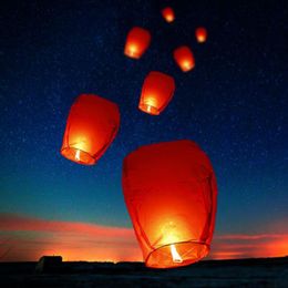 10pcs set Flying Lantern Sky ing Lantern Paper Lanterns Diy Chinese Lamp for Christmas Party Wedding Decoration 201203258K