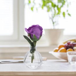 Vases 5 Pcs Vase Household Decor Floral Decorate Home Forniture Flower Arranging Container Glass Desktop Wedding