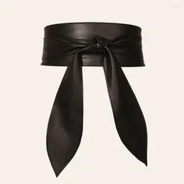 Belts Ultra Long Ribbon Waistband With Wide And High-Quality Korean Version Women Soft Elegant Bow Decoration Belt Accessories