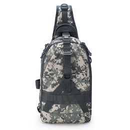 New Camouflage Chest Bag Outdoor One Shoulder Crossbody Bag Multi-Purpose Fishing Tackle Bag Sports Tactical Tote Bag