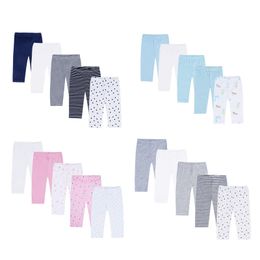 5pcs Baby Stripe Polka Dot Graphic Casual Leggings Pants For born Infant Toddler Boys And Girls Cute Summer Clothes 0-12month 240106