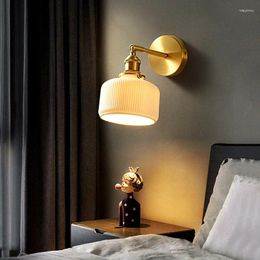 Wall Lamps TEMAR Contemporary Brass Lamp Indoor Living Room Bedroom Bedside Retro El Corridor Hallway