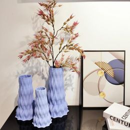 Vases 3D Printed Luxury Flower Vase Art Decor Decorative For El And Project Nordic Home