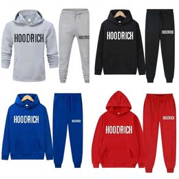 Designer Clothing Mens Hoodies Sweatshirts 2023 Winter Sports Hoodie For Men Hoodrich Tracksuit Letter Towel Embroidered Sweatshirt Colourful Blue Solid bs