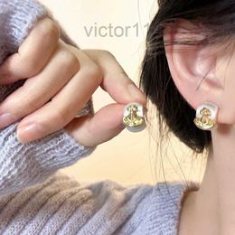 Stud Earrings Western Empress Dowager Silver Saturn Water Drops Long Sparkling Diamond Crystal Ear Studs Clip Two Wear Style Fashion for Women Jewelry 7jts