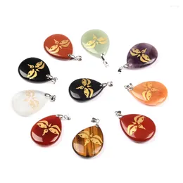 Pendant Necklaces Natural Stone Engrave Buddhist Sakyamuni Buddha Eye Pattern Necklace Reiki Healing Crystal Jewellery